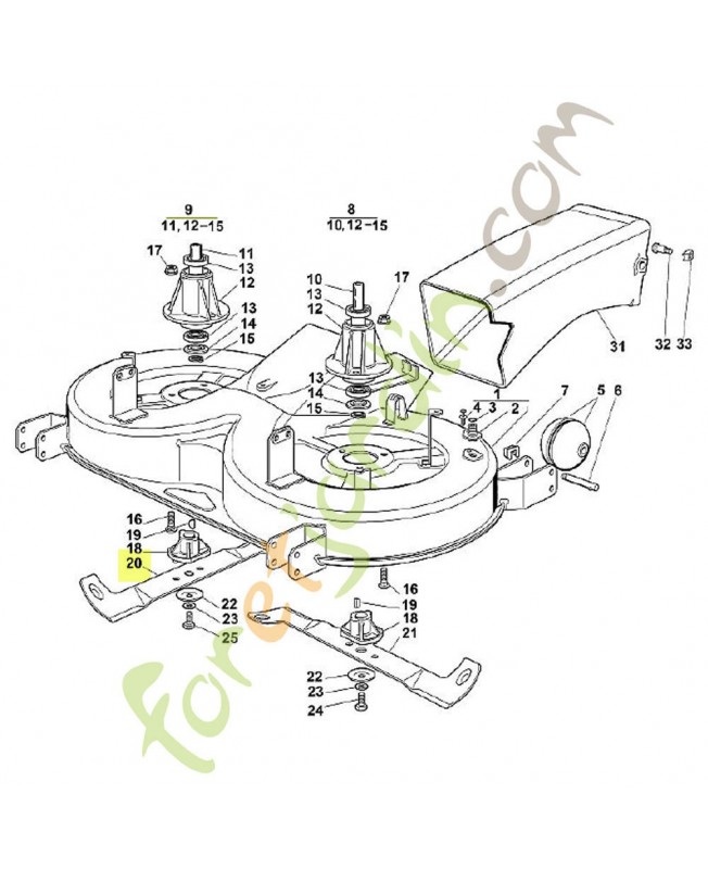 Lame droite 51cm/mt740/780/785 6151-702-0105