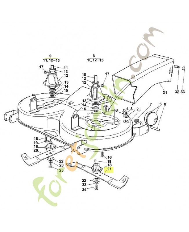 Lame gauche 51cm/mt740/780/785 6151-702-0100