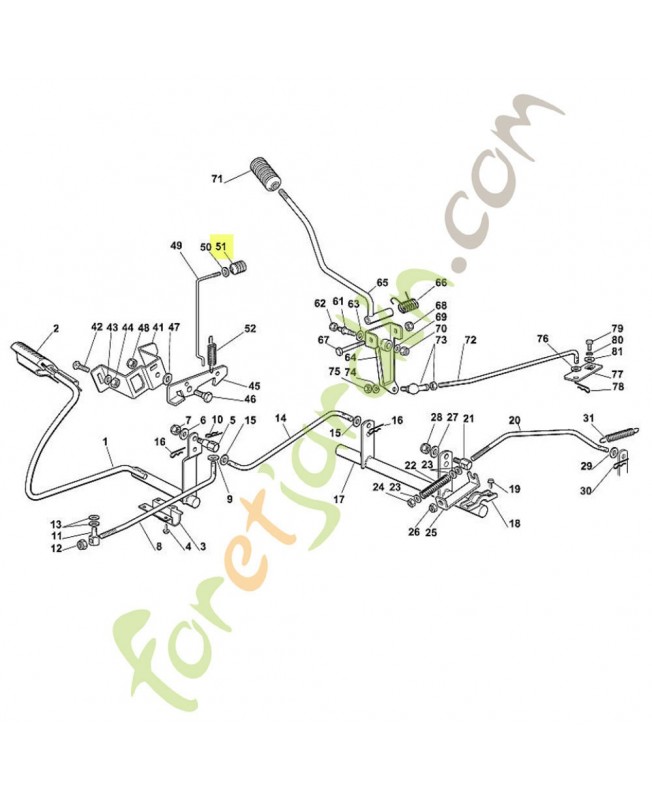 Poignee 6151-760-5310 adaptable stihl 