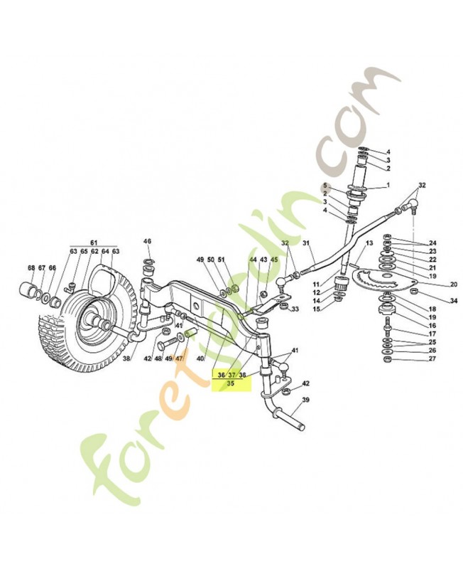 Axe 6151-700-2401 adaptable stihl Axe 6151-700-2401 adaptable stihl