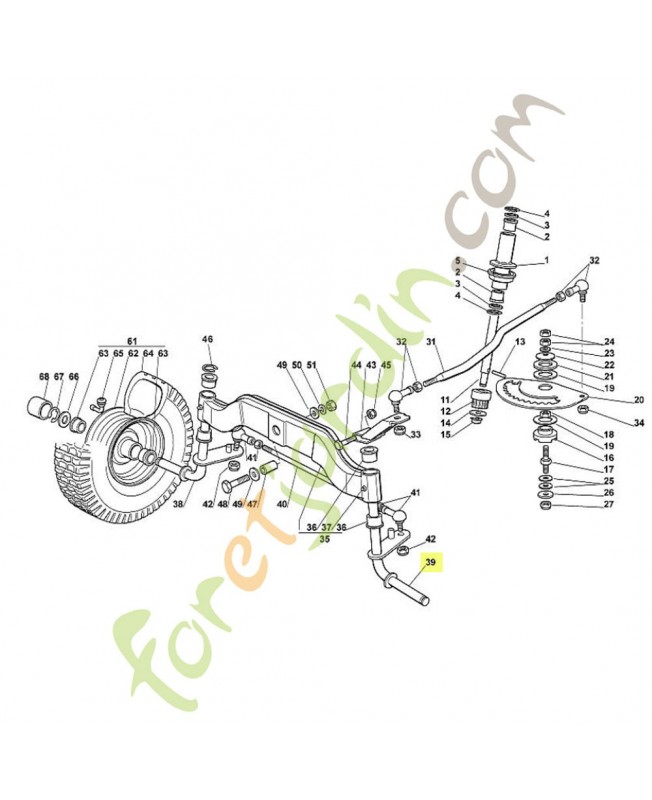 Fusée de roue 6151-760-5000 adaptable stihl Fusée de roue 6151-760-5000 adaptable stihl