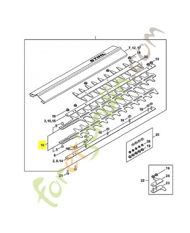 Jeu 2 couteaux 750mm hs75/80. Pièce de rechange Sithl référence 4226-710-6061