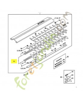 Jeu 2 couteaux 600mm. Pièce de rechange Sithl référence 4226-710-6051