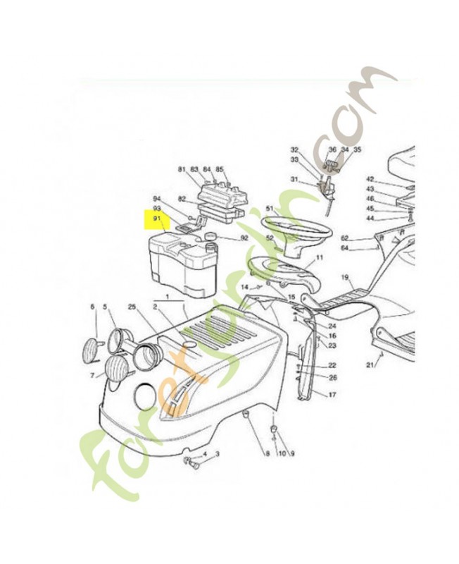réservoir essence. Pièce de rechange Sithl / Vicking remplace référence Remplace référence 6125-351-0401