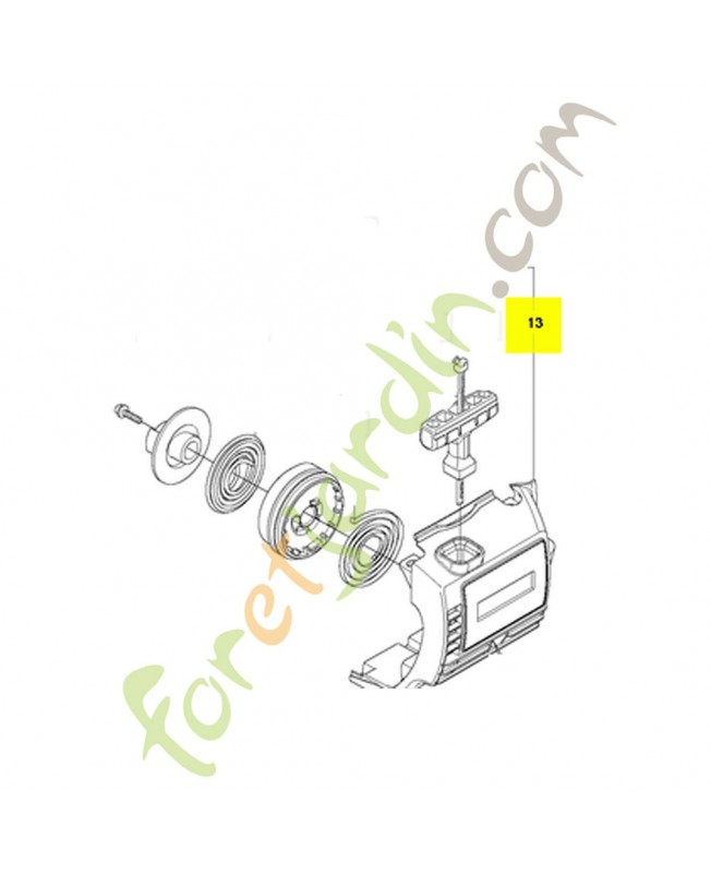 carter lanceur 537411601 . Pièce de rechange Husqvarna Remplace référence 537411601
