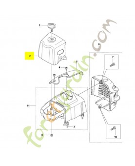 couvercle de filtre. Pièce de rechange Husqvarna référence 502481301