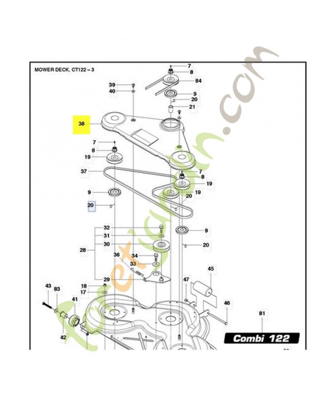 carter de courroie. Pièce de rechange Husqvarna référence 581853102 remplace référence 535429603 et 535429601 carter de courroie. Pièce de rechange Husqvarna référence 581853102 remplace référence 535429603 et 535429601