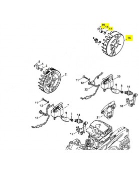 Repères 16 à 18 Rotor