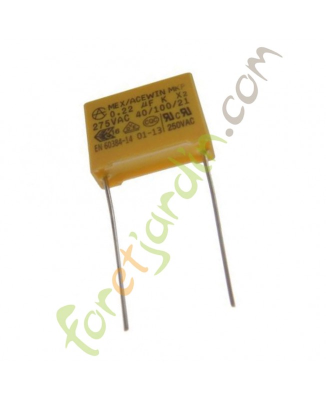 Condensateur 513121600. 0.22uf. Pièce de rechange Husqvarna Condensateur 513121600. 0.22uf. Pièce de rechange Husqvarna