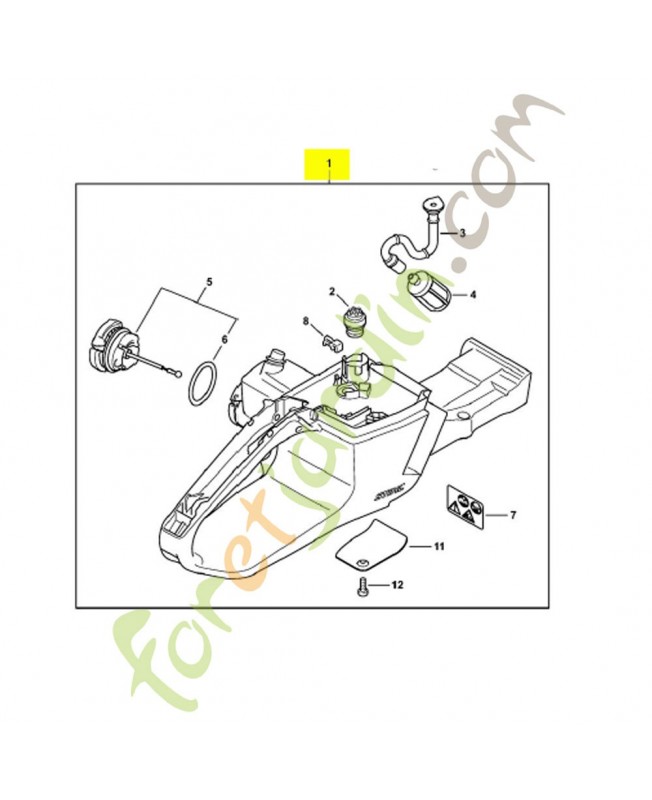 Carter du réservoir. Pièce de rechange Sithl  référence 1142-350-0825