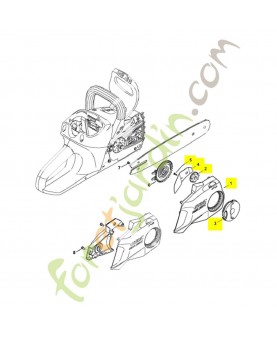 Couvercle de pignon. Pièce détachée Stihl référence 1251-640-1707