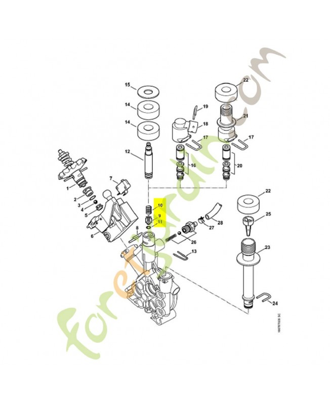 Soupape antiretour. Pièce de rechange Stihl référence 4768-510-0200