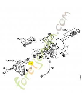 Jeu de 6 soupapes + joint. Pièce de rechange Stihl référence 4738-700-6200