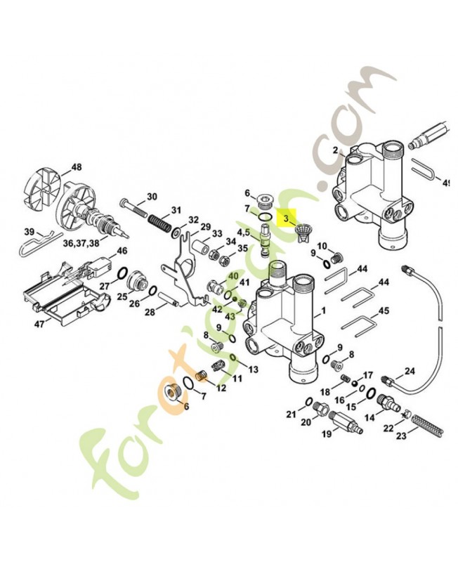 Tamis. Pièce Stihl référence 4743-502-2100