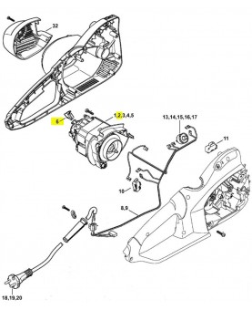 Moteur electrique stihl ref. 1209-600-0208
