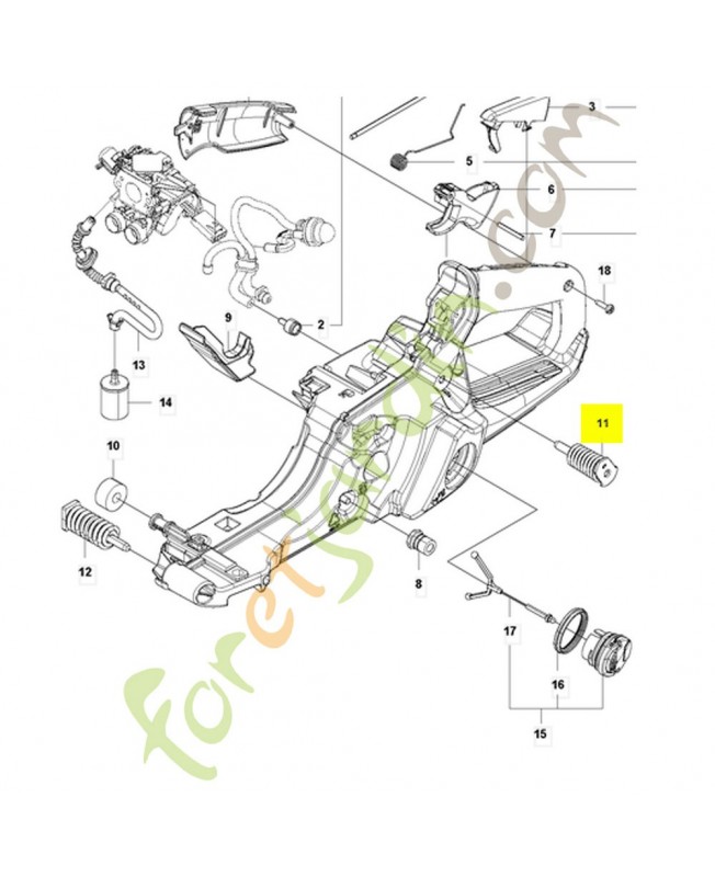 amortisseur référence 577062701. Pièce détachée Husqvarna