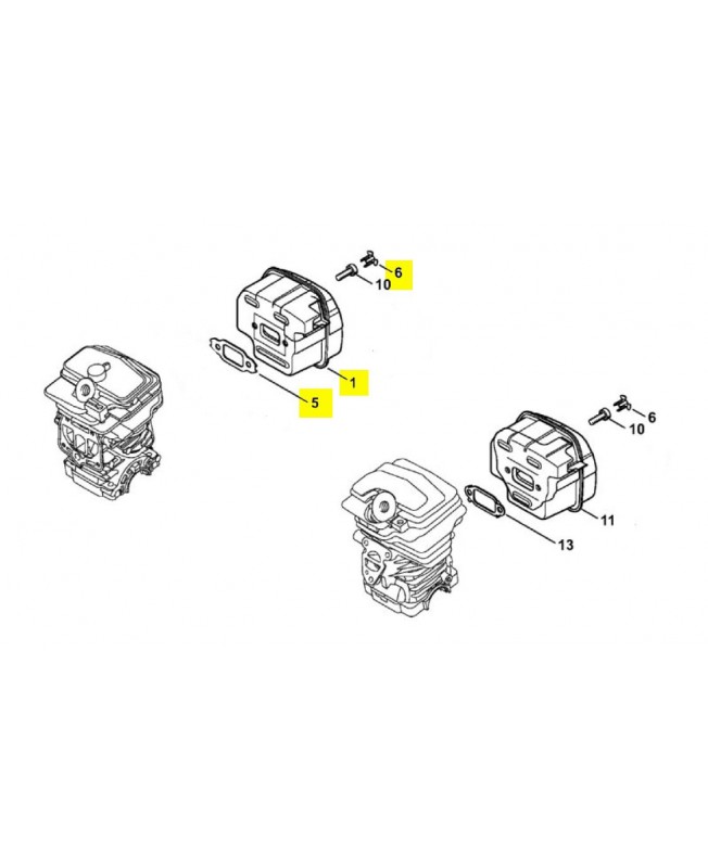 Pot d'echappement 1143-140-0665