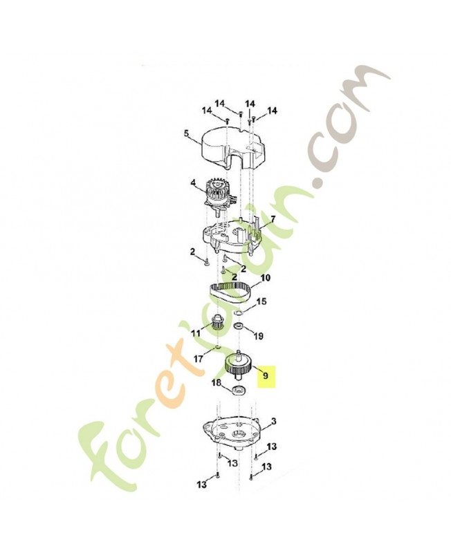 Arbre complet 6320-700-3500. Pièce de rechange Sithl 
