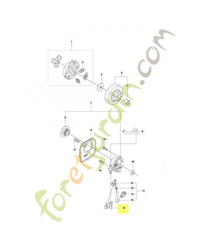 Pipe 522643601. Pièce de rechange Husqvarna