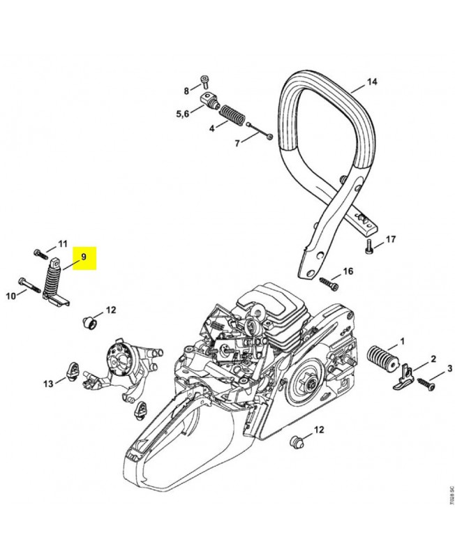 Ressort av 1143-790-8301. Pièce détachée Stihl / Vicking