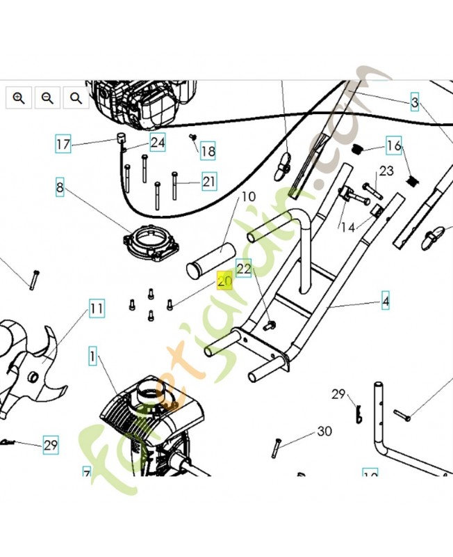 Vis chc m6x16 z 531008409. Pièce de rechange Husqvarna