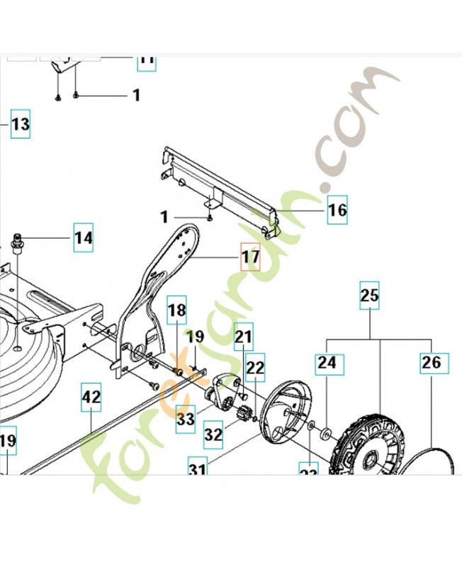 Etrier de support 504003201. Pièce de rechange Husqvarna