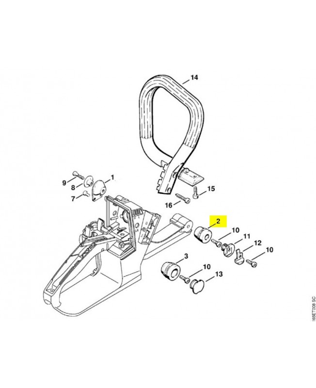 Butoir annulaire 1121-790-9903. Pièce détachée Stihl