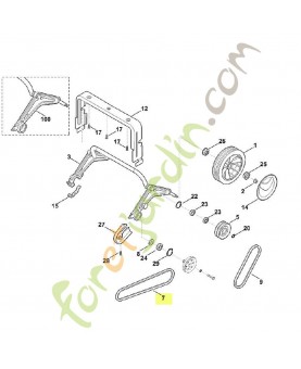Courroie 6290-704-2115 stihl. Pièce de rechange Sithl 