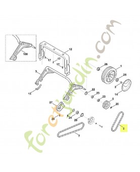 Courroie de traction 6290-704-2101. Pièce détachée Stihl