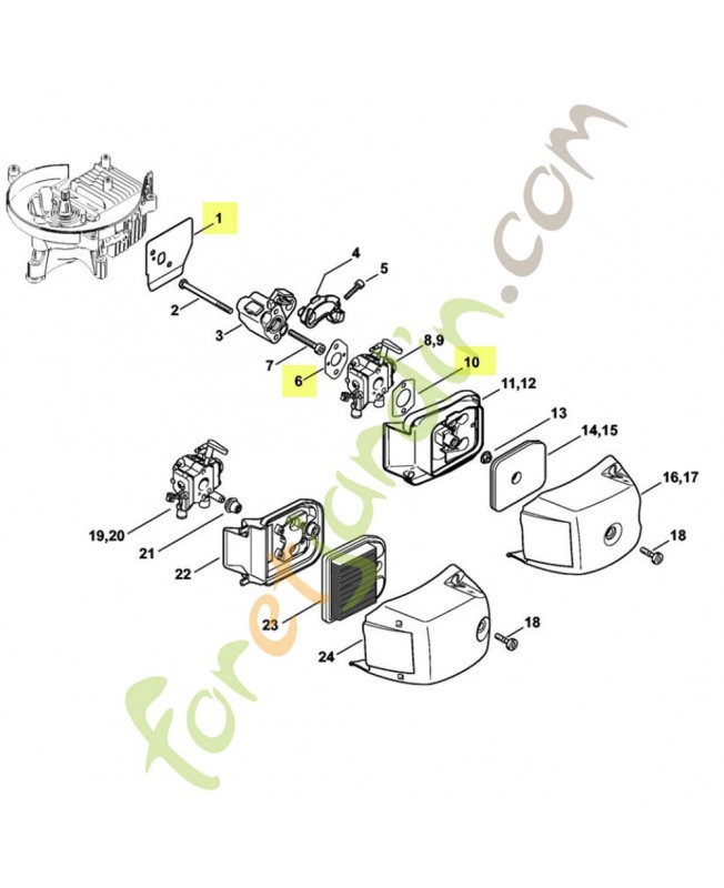 Jeu de joints moteur 4237-007-1000. Pièce de rechange Sithl 