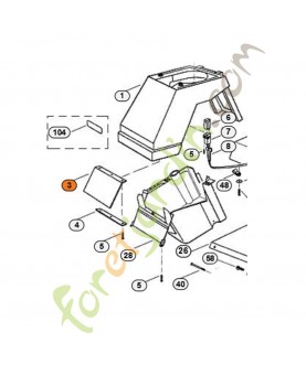 Revêtement anti-bruit 6000-706-3200. Pièce de rechange Sithl