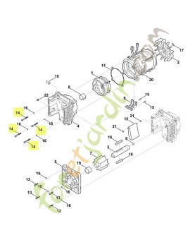 Vis cylindrique m6x50 9045-313-1430. Pièce de rechange Sithl / Vicking