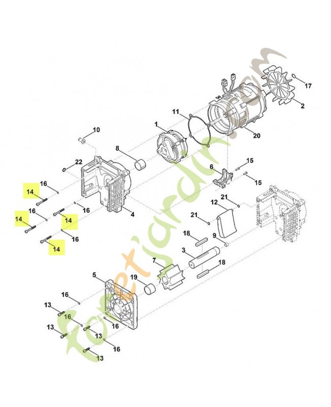 Vis cylindrique m6x50 9045-313-1430. Pièce de rechange Sithl / Vicking