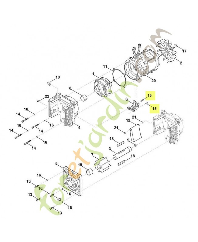 Vis a tête plate m5x16 9079-319-0981. Pièce de rechange Sithl / Vicking