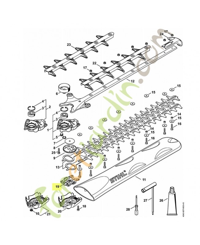 Plaque de retenue 4242-716-7402. Pièce de rechange Sithl / Vicking