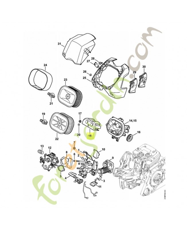 Chicane nue 1138-120-4102. Pièce de rechange Sithl