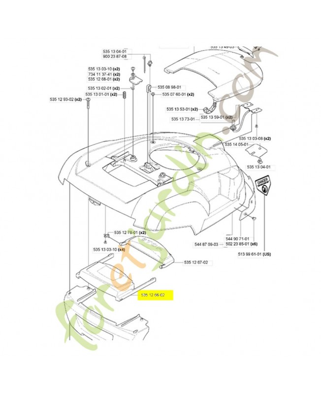 carter 535126602. Pièce de rechange Husqvarna carter 535126602. Pièce de rechange Husqvarna
