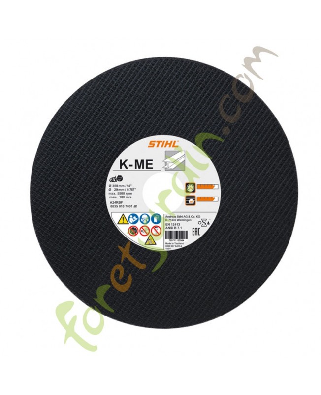 Disque à découper en résine synthétique, acier (K-ME)