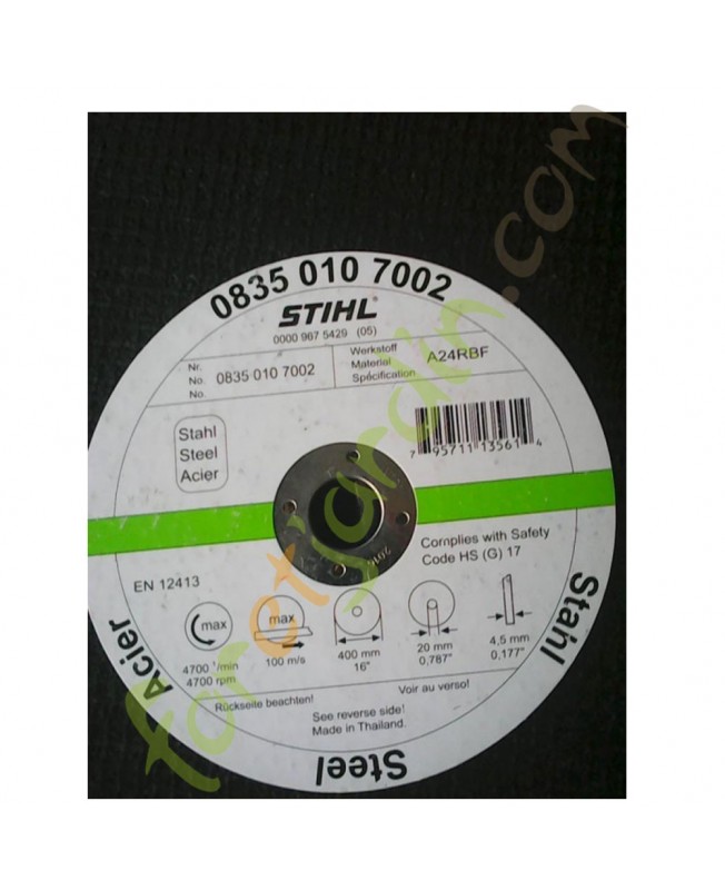 Disque à découper en résine synthétique