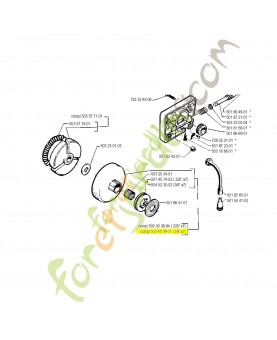 Cloche embrayage complet 503453902. Pièce de rechange Husqvarna