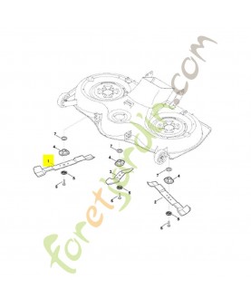 Lame droite plateau 125 cm