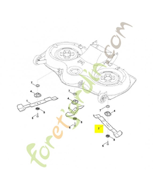 Lame gauche plateau 125 cm Lame gauche plateau 125 cm
