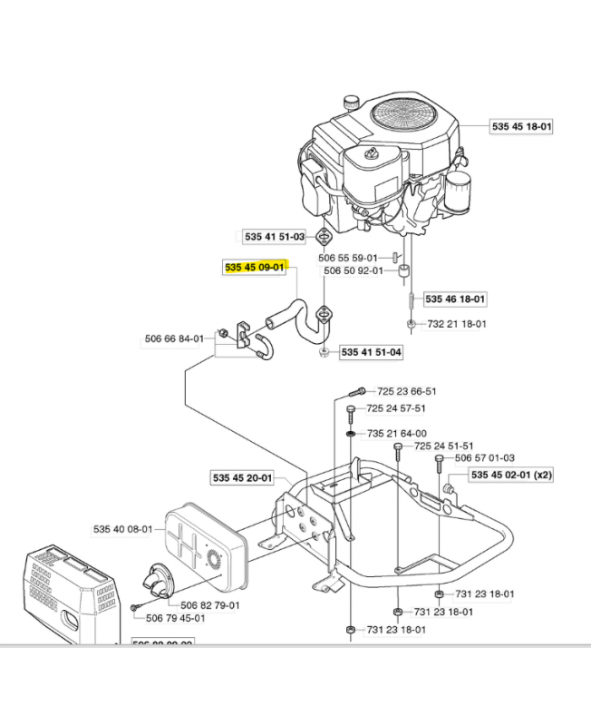 Tube Husqvarna ref. 535450901