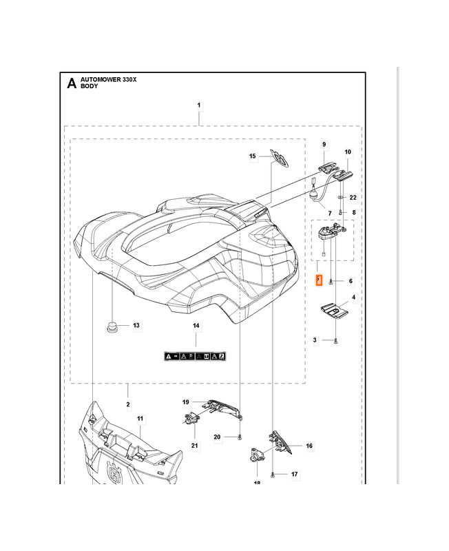 Cablage complet 582663603. Pièce de rechange Husqvarna
