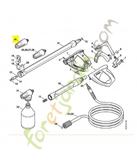 Turbobuse à 1 point turquoise Stihl Réf.4900-500-1698