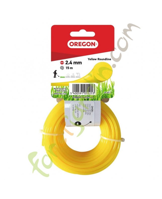 Fil nylon pour débroussailleuse 2.4 mm x 15 m OREGON