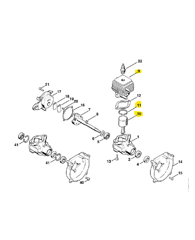 Cylindre+piston d 35