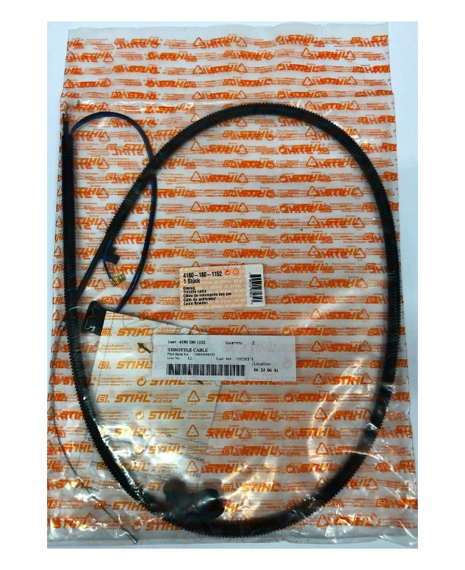 Cable commande des gaz 4180-180-1152. Pièce de rechange Sithl / Vicking