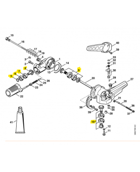 Jeu de pignons stihl ref. 4230-640-7305