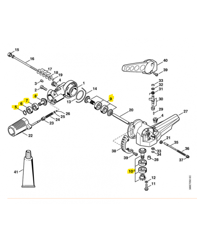 Jeu de pignons stihl ref. 4230-640-7305